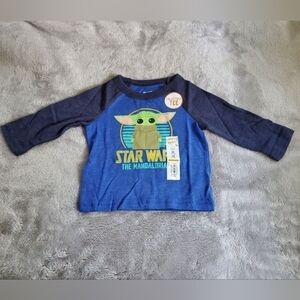Jumping Beans Star Wars Infant Boys Long Baby Yoda Tee Shirt
